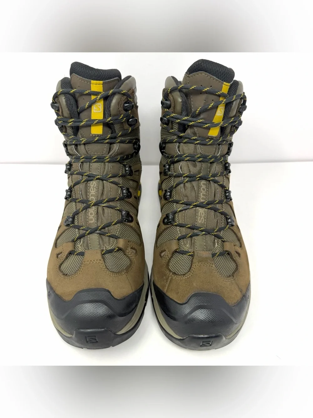 Salomon Men’s Quest 4D 3 GTX Hiking Boots Sz 9.5 Brown Gore-Tex Waterproof